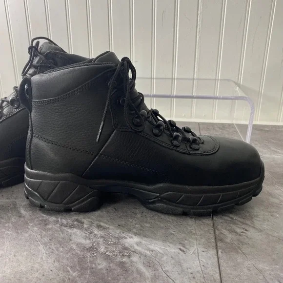 Red Wing Metguard‎ Leather Work Boots Mens Size 8 Black Safety Toe 6680